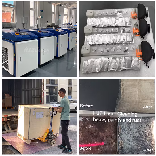 Macchina per la pulizia laser con rimozione della ruggine del laser a fibra pulsata portatile da 200 W