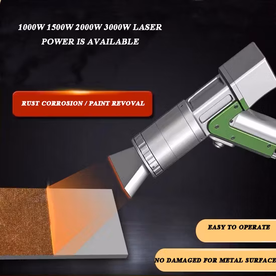Pulitore laser per la rimozione della ruggine dei metalli della macchina per la pulizia del laser a fibra di larghezza 200mm 1000W 1500W 2000W /3000W